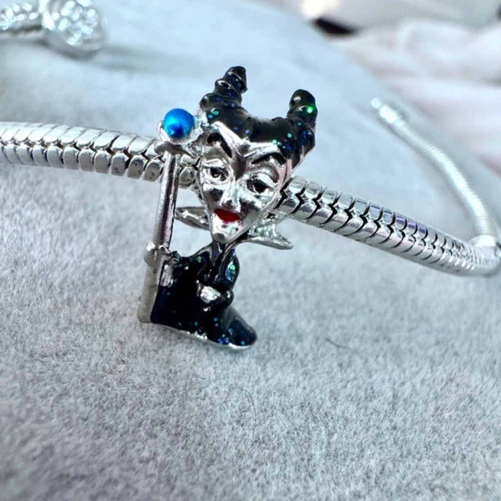 Disney Maleficent Bead Charm Silver fits‎ PANDORA - Picture 13 of 13
